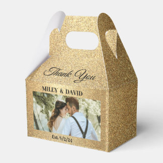Ballotins Mariage Ballotin Gable - Parties scintillant Or