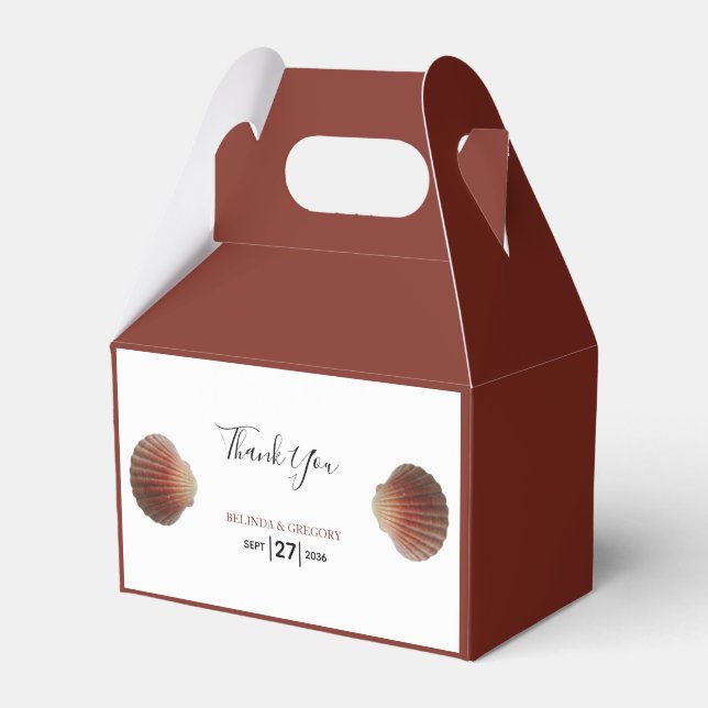 Ballotins Mariage Beach Seashell Clams (Verso)