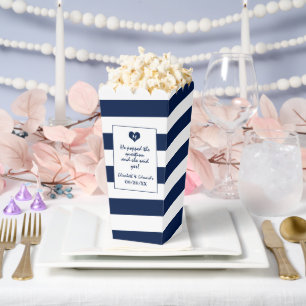 Ballotins Mariage bleu et blanc de marine moderne chic