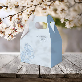 Ballotins Mariage bleu minimaliste