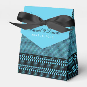 Ballotins Mariage bleu noir et turquoise élégant