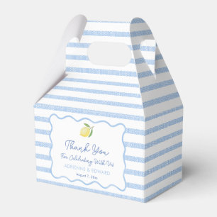 Ballotins Mariage Bohème aux Carreaux Bleus et Blancs avec C