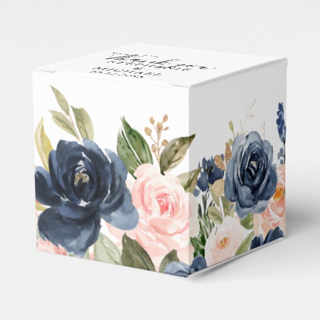 Ballotins Mariage Boho bleu bleu bleu rose bleu marine (Verso)