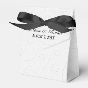 Ballotins Mariage bossé blanc floral