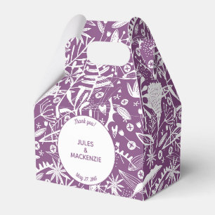 Ballotins Mariage botanique violet moderne