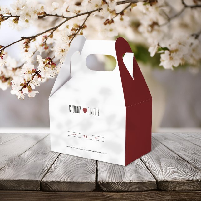 Ballotins Mariage cardiaque minimaliste (Créateur téléchargé)