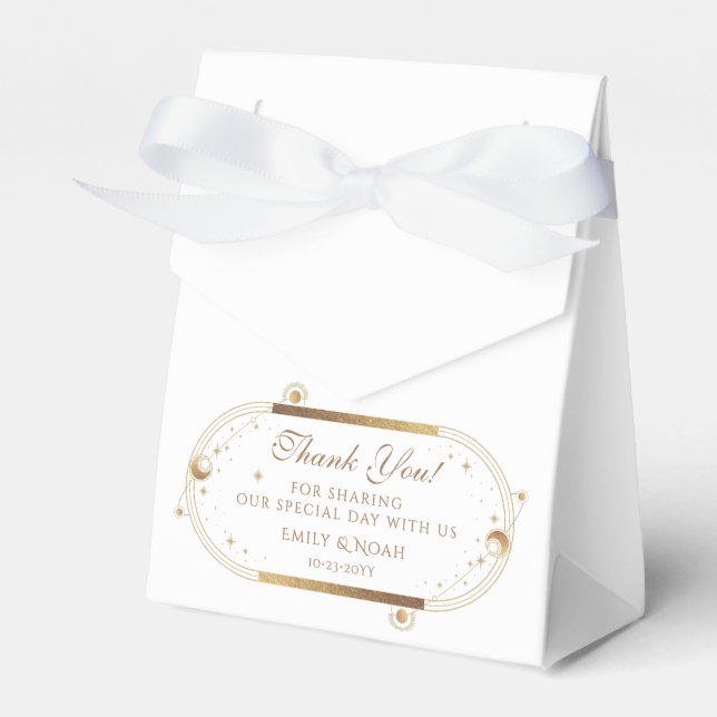 Ballotins Mariage Céleste Blanc Or Sun Moon Stars (Verso)