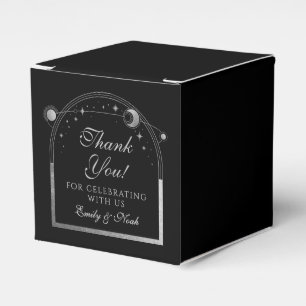 Ballotins Mariage céleste noir argent soleil lune étoiles