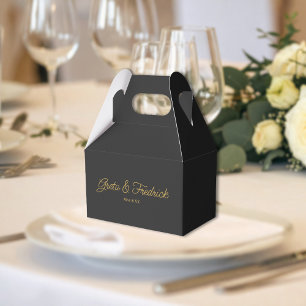 Ballotins Mariage Charbon Noir et Or Intemporel