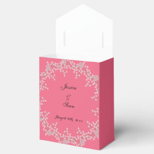 Ballotins Mariage chic fleurs roses et perles