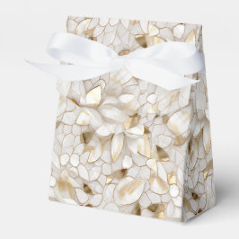 Ballotins Mariage Chic Gold Glam White Lotus Flowers