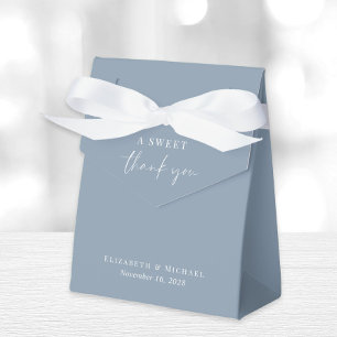 Ballotins Mariage Chic Un Doux Merci Bleu Poussiéreux