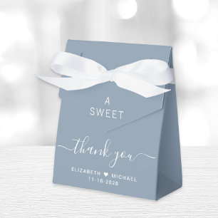 Ballotins Mariage Chic Un Doux Merci Poussiéreux Bleu