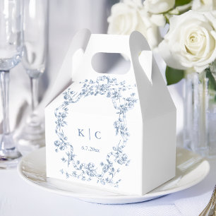 Ballotins Mariage Classique Fleurs Bleues et Rubans à la Fra