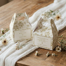 Mariage Crème Floral Doré et Ivoire de Style Ancie
