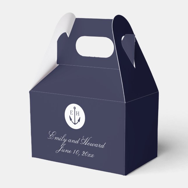 Ballotins Mariage d'Ancres de la marine nautique Monogram Ba (Verso)