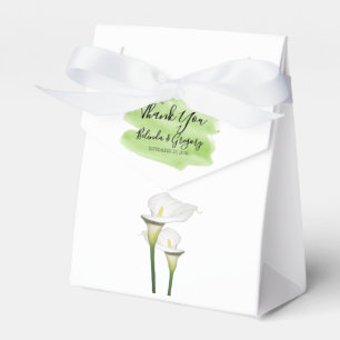 Ballotins Mariage d'aquarelle blanc Calla Lilies