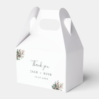 Ballotins Mariage d'aquarelle d'hiver