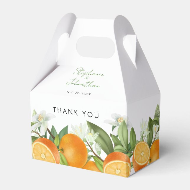 Ballotins Mariage d'aquarelle mandarin orange (Verso)