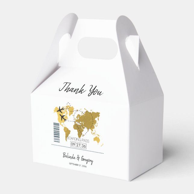 Ballotins Mariage de carte d'embarquement de destination (Verso)