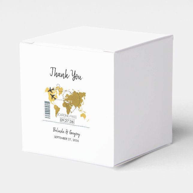 Ballotins Mariage de carte d'embarquement de destination (Verso)