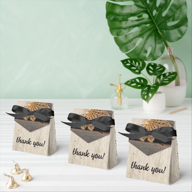 Ballotins Mariage de charme rustique Burlap & Lace Barn Wood (Multiple)