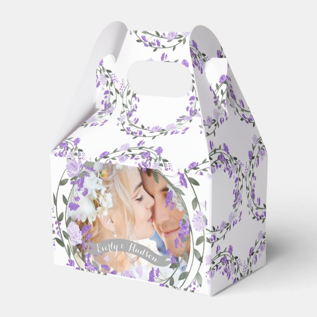 Ballotins Mariage de couronnes florales pourpres (Verso)