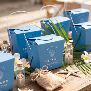Ballotins Mariage de Destination Bleu Cancun