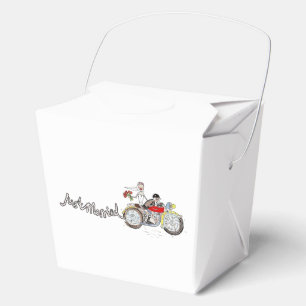 Ballotins Mariage de jeunes mariés à moto