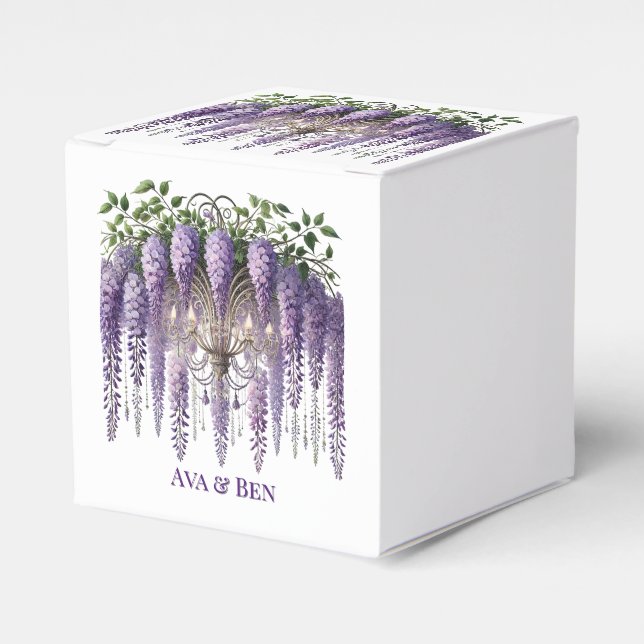 Ballotins Mariage de lustre de Wisteria violet (Verso)
