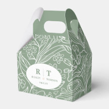 Mariage de Merci de Monogramme vert moderne