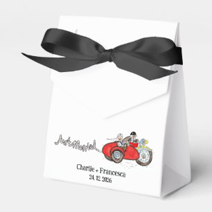 Ballotins Mariage de moto et side-car de mariés
