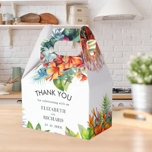 Ballotins Mariage de plage fleurie Feuille tropicale