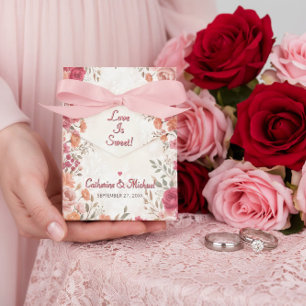 Ballotins Mariage de printemps à la rose romantique rose et