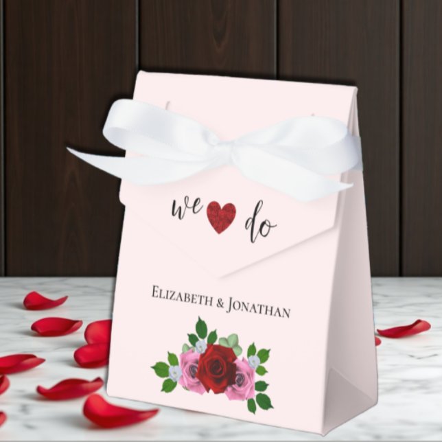 Ballotins Mariage de roses rouges et roses (Créateur téléchargé)