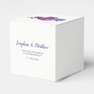 Ballotins Mariage de succulents d'aquarelle violet