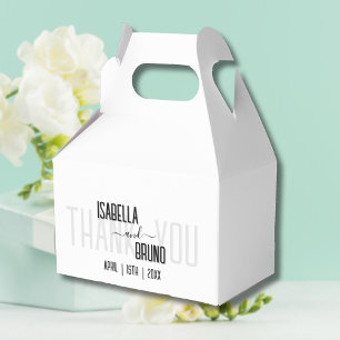 Ballotins Mariage de texte personnalisé noir moderne et élég