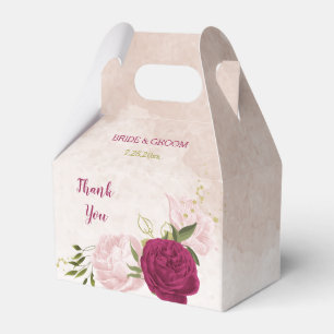 Ballotins mariage de végétation fleurie rose magenta
