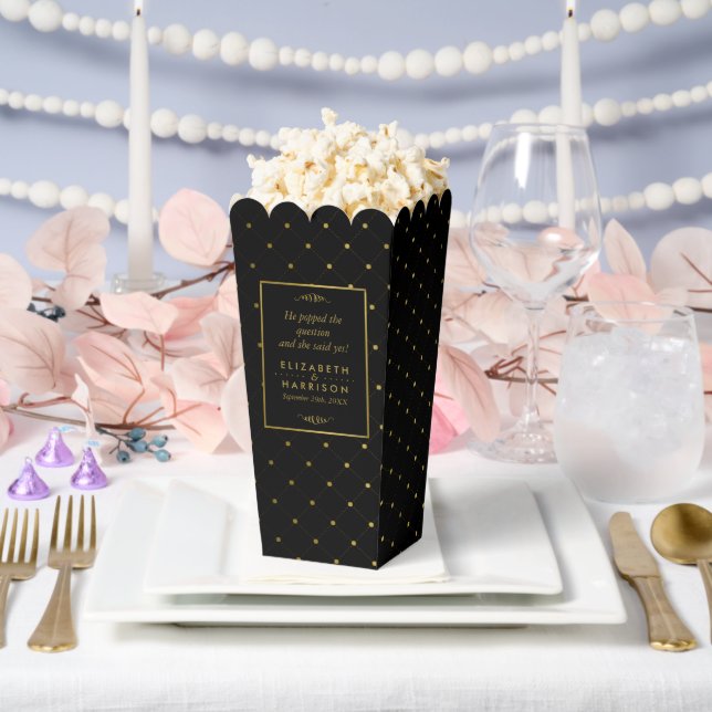 Ballotins Mariage d'effet Black & Gold moderne (Mariage)