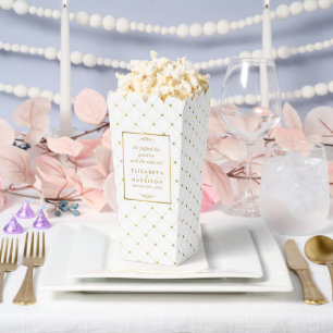 Ballotins Mariage d'effet blanc et or moderne