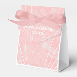 Ballotins Mariage design Art déco en marbre rose