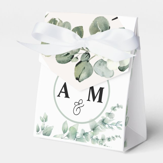Ballotins Mariage d'eucalyptus aquarelle (Verso)