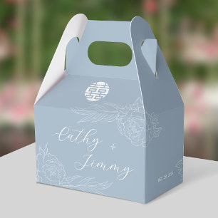 Ballotins Mariage Dusty Blue Double Bonheur Peonies