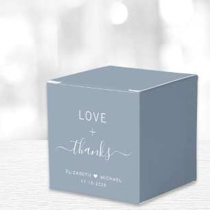 Ballotins Mariage Dusty Blue Love Et Remerciements