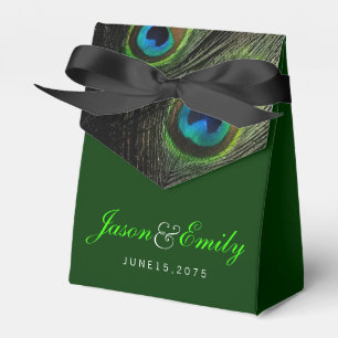 Ballotins Mariage élégant au vert émeraude Paon