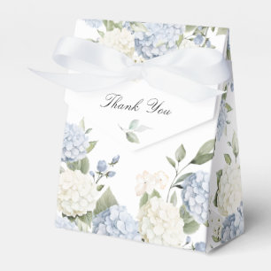Ballotins Mariage Élégant aux Hydrangeas Bleu Poussiéreux Fl