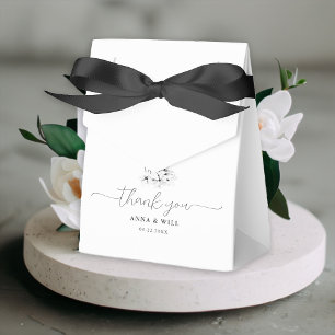 Ballotins Mariage élégant classique Magnolia Black White Art