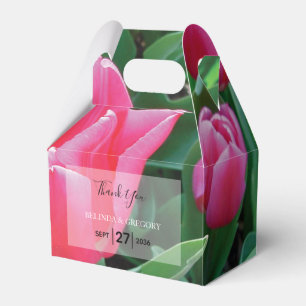 Ballotins Mariage élégant de tulipes roses