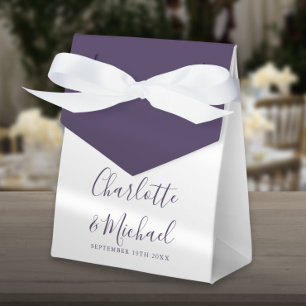 Ballotins Mariage élégant signature script violet