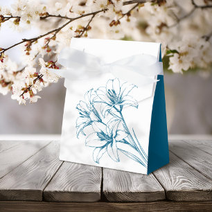 Ballotins Mariage en plan bleu Lily